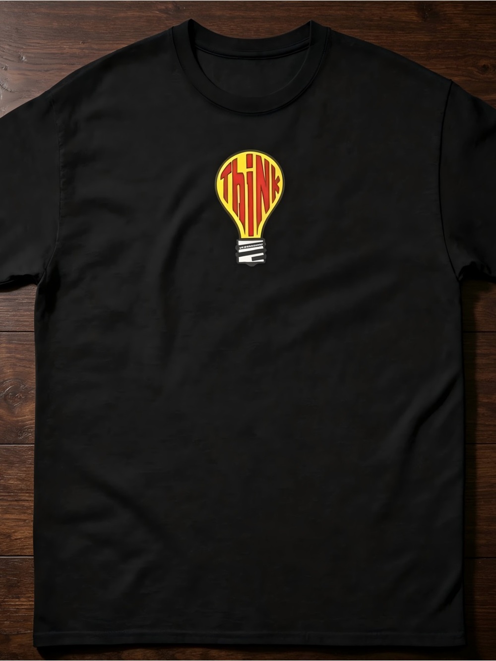 Think Skateboards Lightbulb Graphic T-Shirt Black T-shirt Women Men Unisex